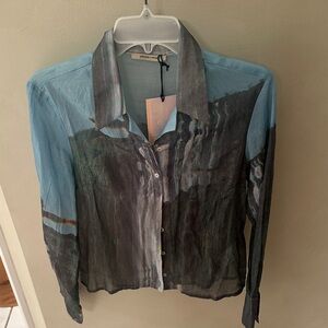 Women’s  Blue and Gray Shirt